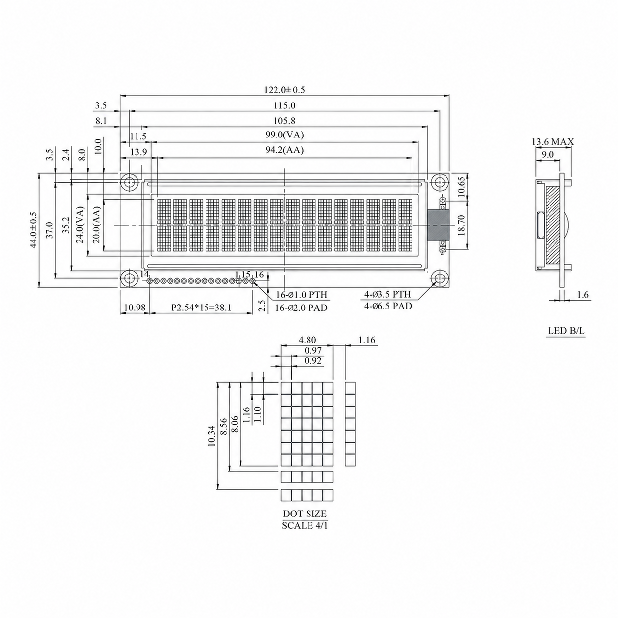 STC1602L1 STC1602L1 (Character LCD)