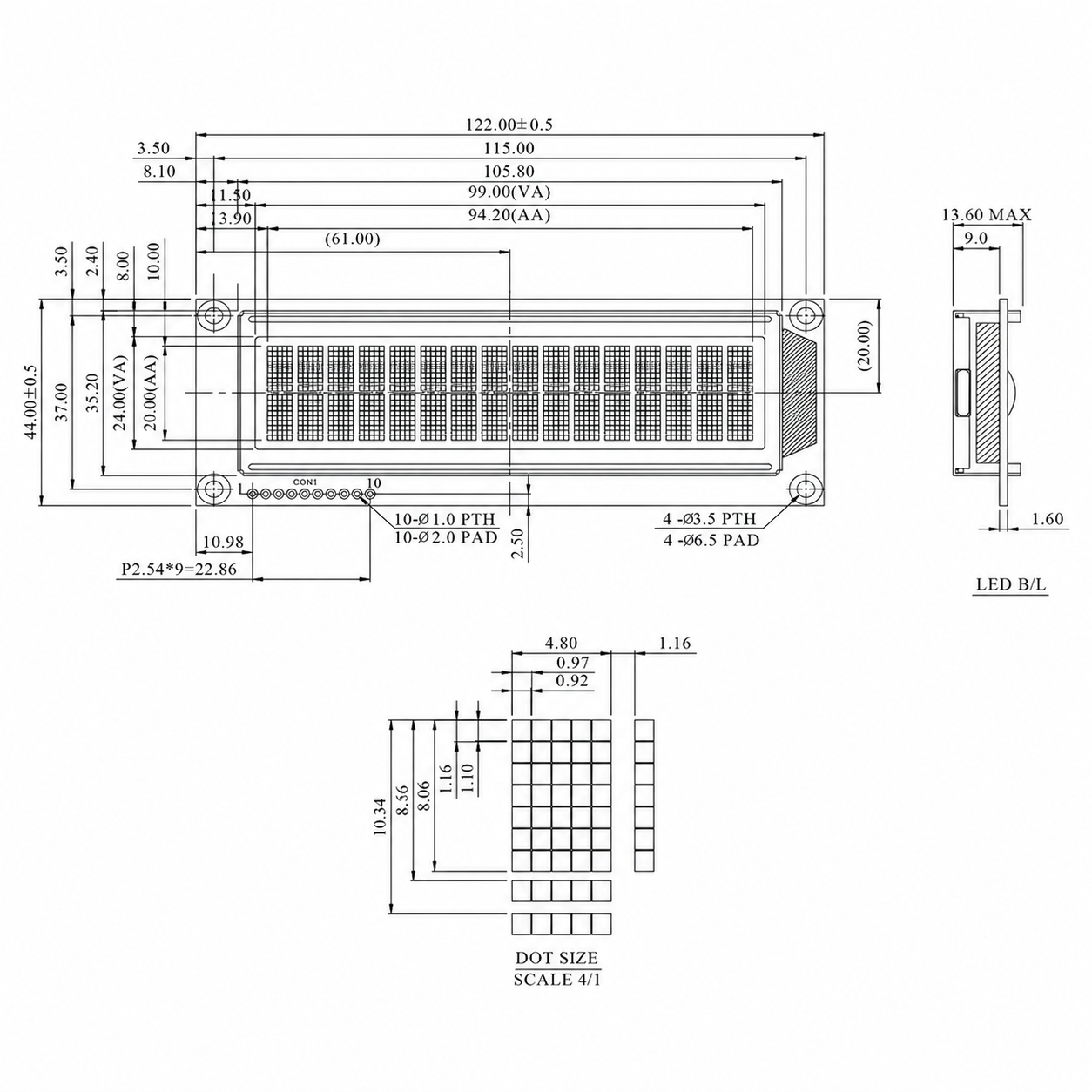 STC1602LR STC1602LR (Character LCD)