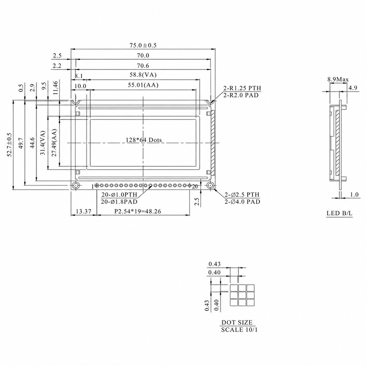 STG12864B STG12864B (Graphic LCD)