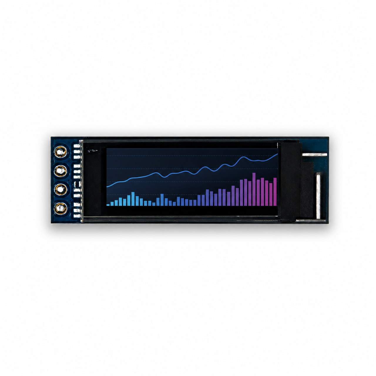 0.91 дюйм 128x32 разрешение драйвер SSD1306 IIC интерфейс PMOLED