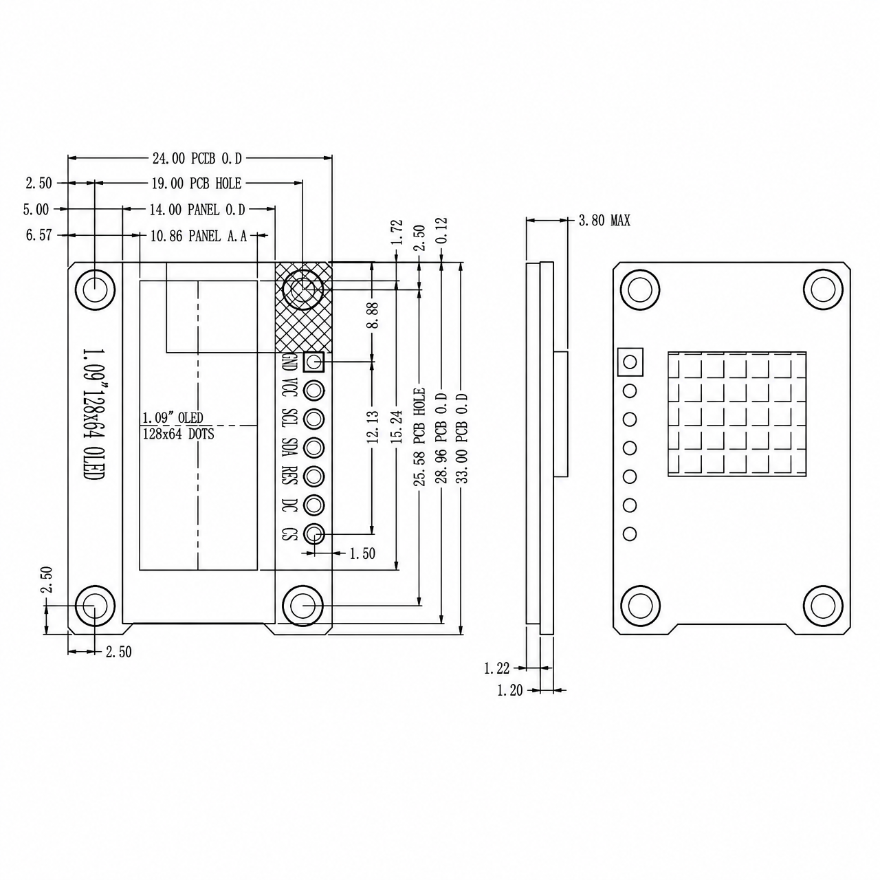 STK011SQOSN002 1.1 дюйм 128x64 разрешение driver IC CH1115 SPI интерфейс PMOLED display
