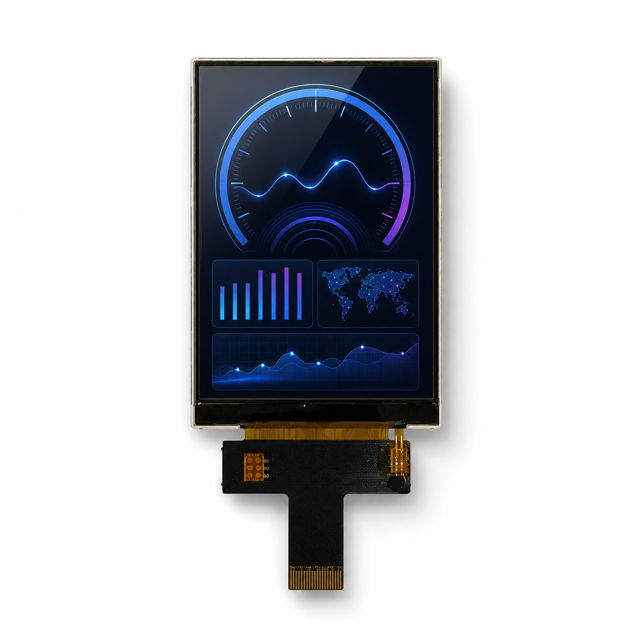 2.8 дюйм high разрешение TFT LCD module with 2 lane MIPI интерфейс