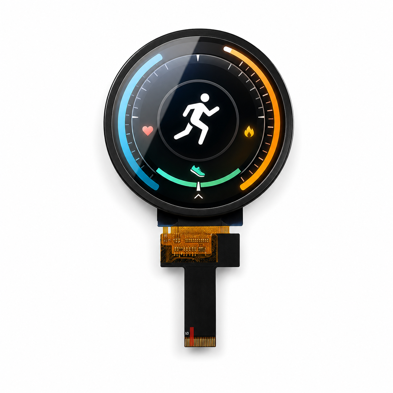 3.4 дюйм MIPI интерфейс high contrast IPS Industrial Round LCD