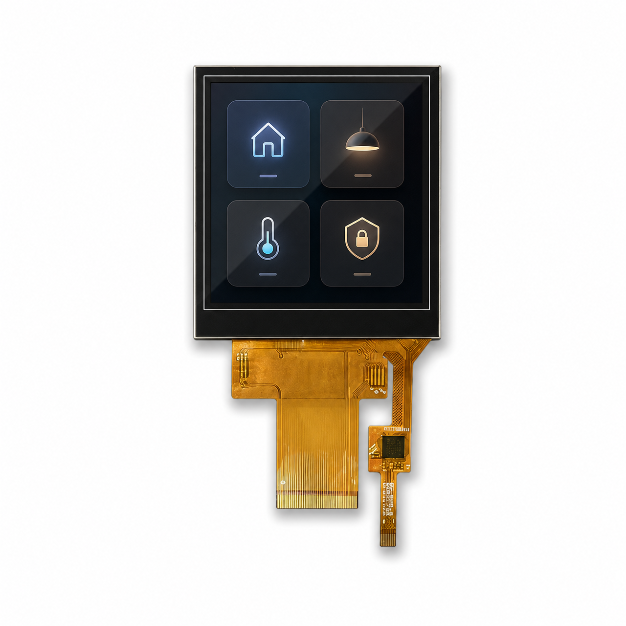 3.4 дюйм SPI/RGB интерфейс High-brightness IPS sunlight readable Industrial Square LCD with CTP