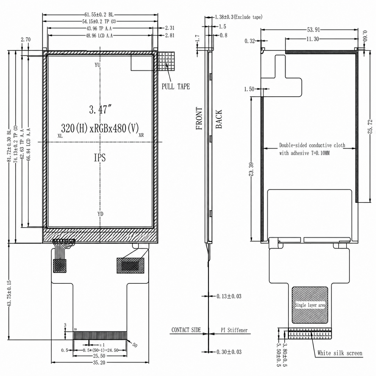 STK035HVFMD137-RT 3.5 дюйм 320x480 ST7796S full viewing angle 8/9/16/18 MCU 16/18 RGB 3/4 SPI интерфейс IPS LCD module with resistive touch screen