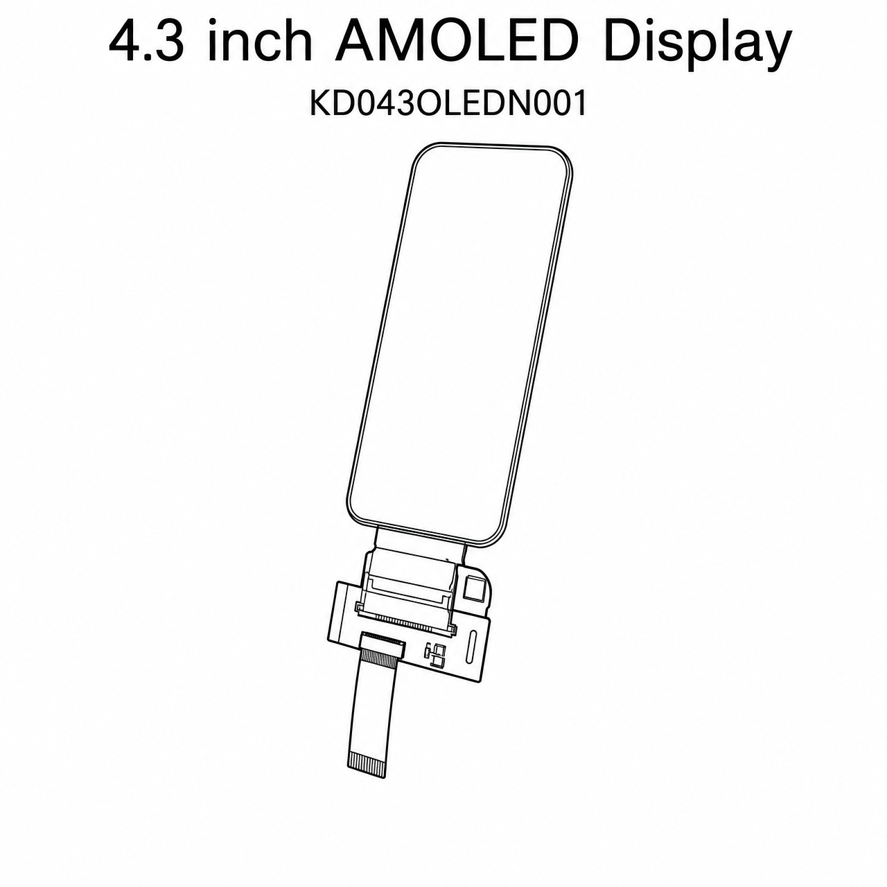 STK043OLEDN001 4.3 дюйм 568x1210 MIPI 2 LANE интерфейс LTPS AMOLED Display with on cell touch