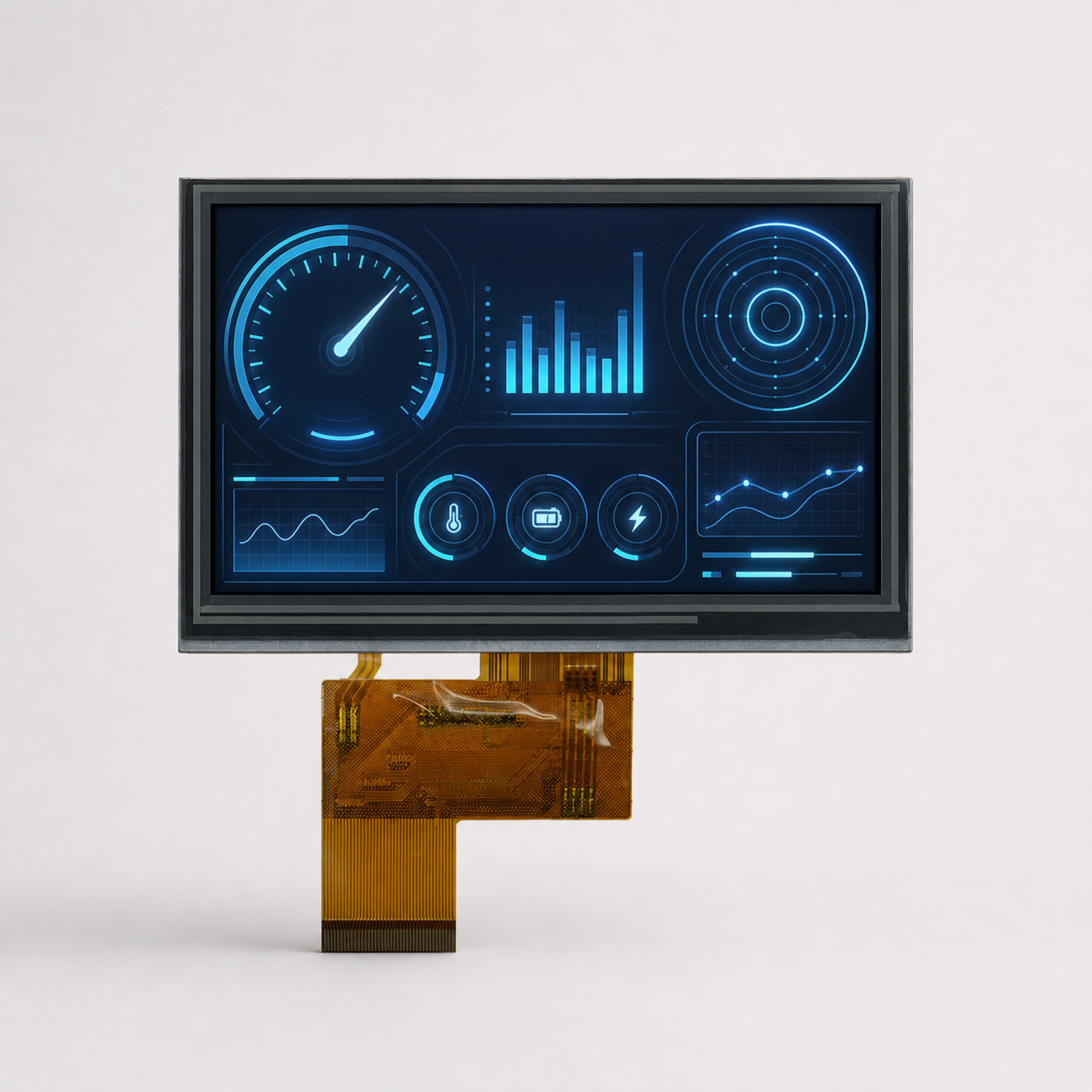 4.3 дюйм 480x272 Wide Temperature IPS TFT LCD with ST7282A 24 bit RGB интерфейс resistive touch panel
