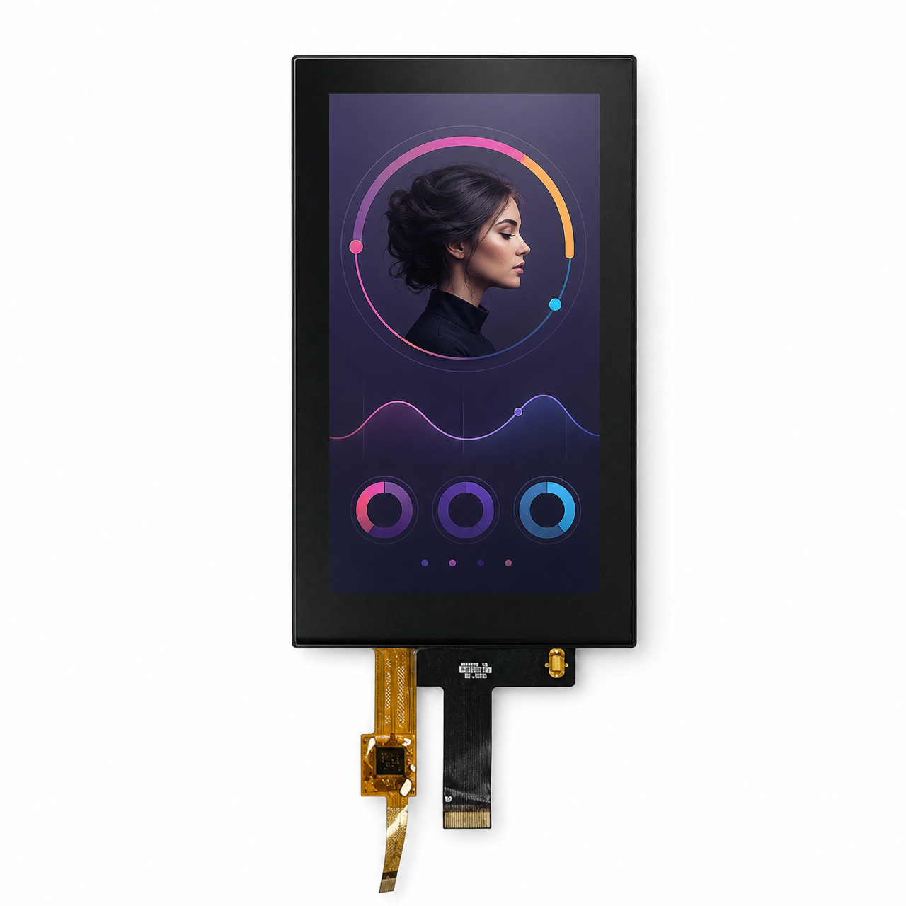 4.5 дюйм 480x854 IPS Touch LCD 2-lane MIPI интерфейс ST7701S TFT display with capacitive touch panel