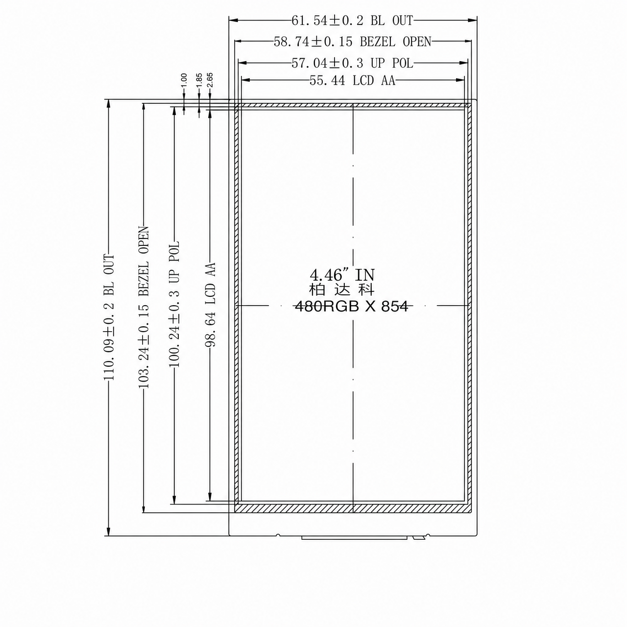 STK045FWTPA001-02-SP001A-HDMI 4.5 дюйм 480x854 ILI9806E HDMI интерфейс TFT LCD module