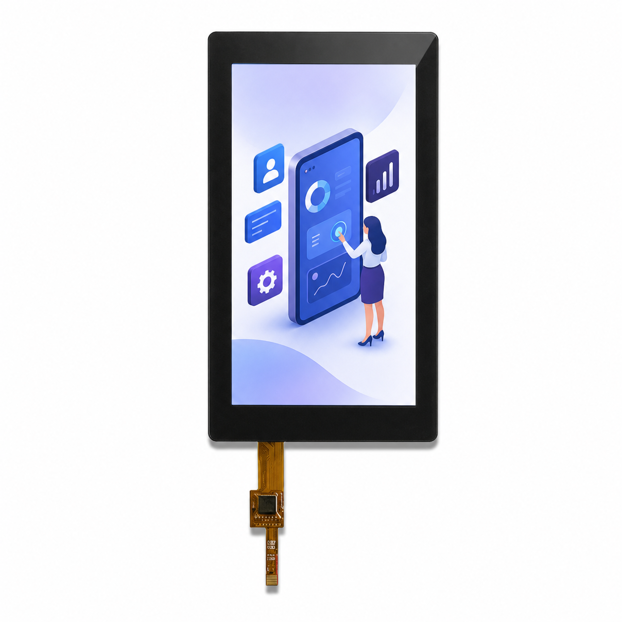 5.0 дюйм IPS TFT LCD 480x854 ST7701S LVDS интерфейс display with capacitive touch panel optical bonding