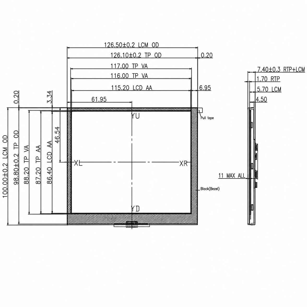 STK057VGFPA015-RT 5.7 дюйм 640x480 RGB интерфейс JD9168S TFT LCD with resistive touch panel
