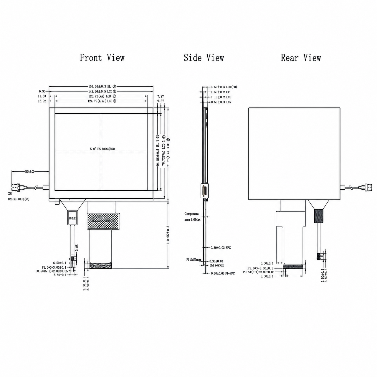STK058UXFLA003-C001A 5.8 дюйм 1920x1080 LVDS full viewing angle IPS LCD with capacitive touch panel