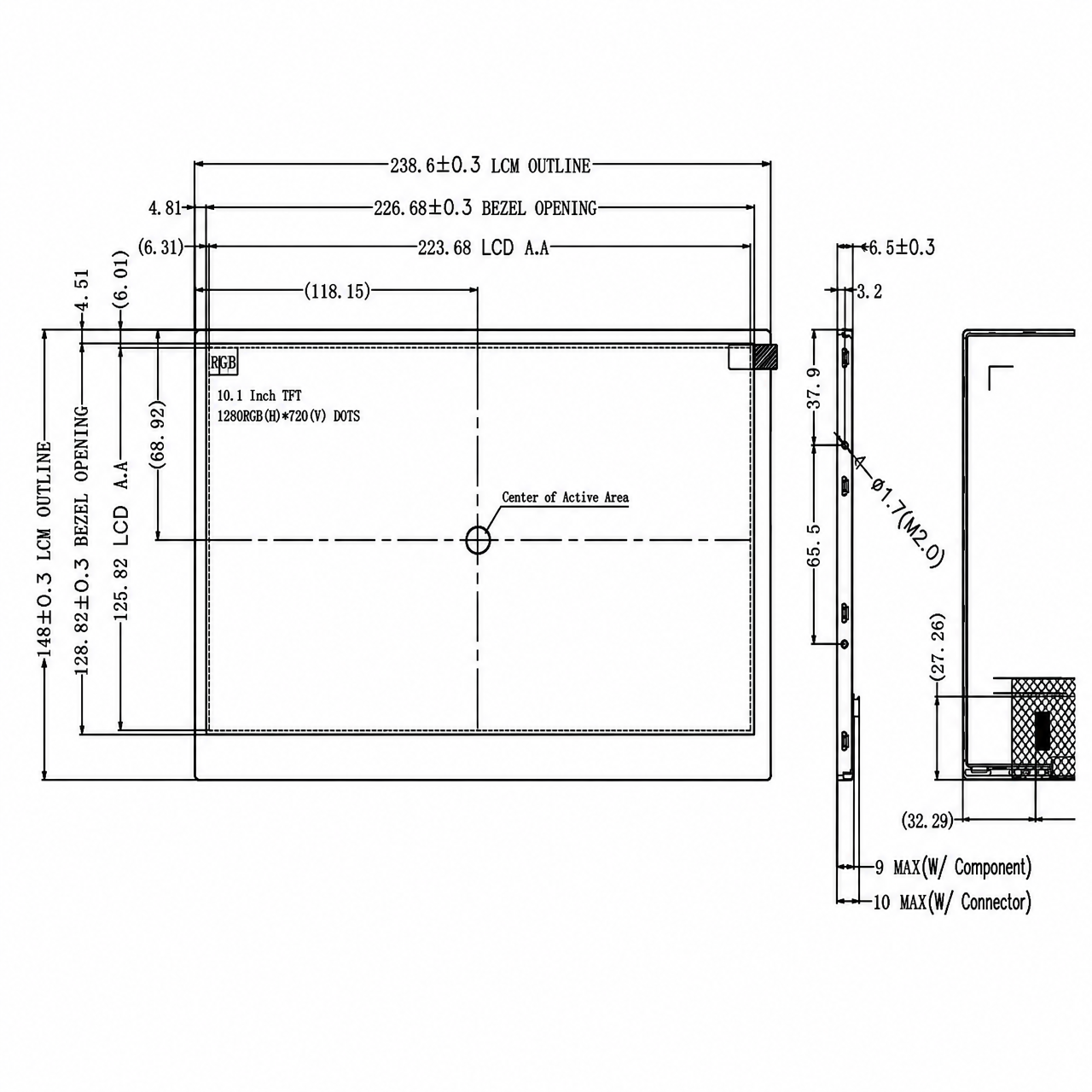 STK101HDFLA034-01 10.1 дюйм 1280x720 full viewing angle LVDS интерфейс Wide Temp tft lcd