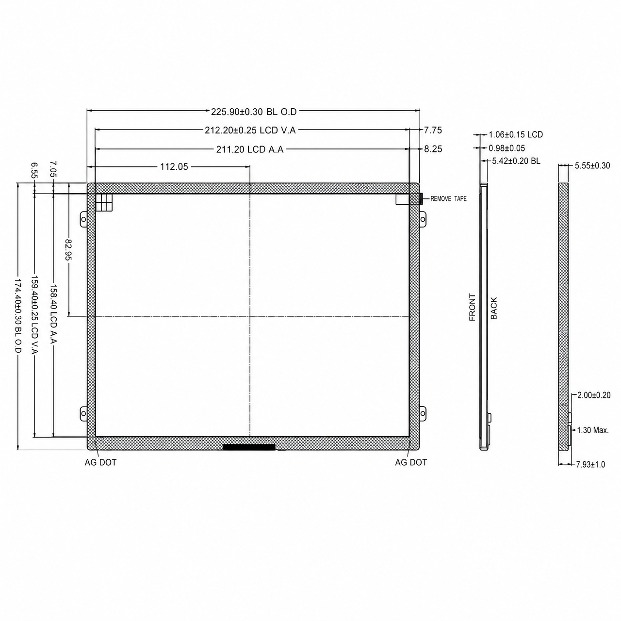 STK104XGFLD022 10.4 дюйм 1024x768 IPS JD9168S high brightness wide temperature TFT LCD module with LVDS интерфейс