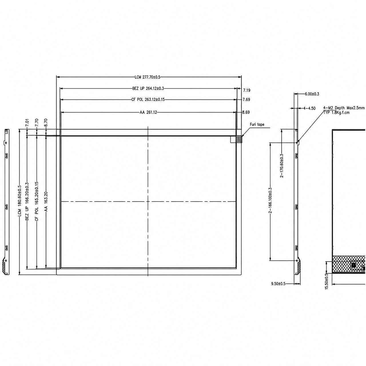 STK121HDFLA026 12.1 дюйм 1280x800 6/8 BIT LVDS интерфейс high brightness TFT LCD Module