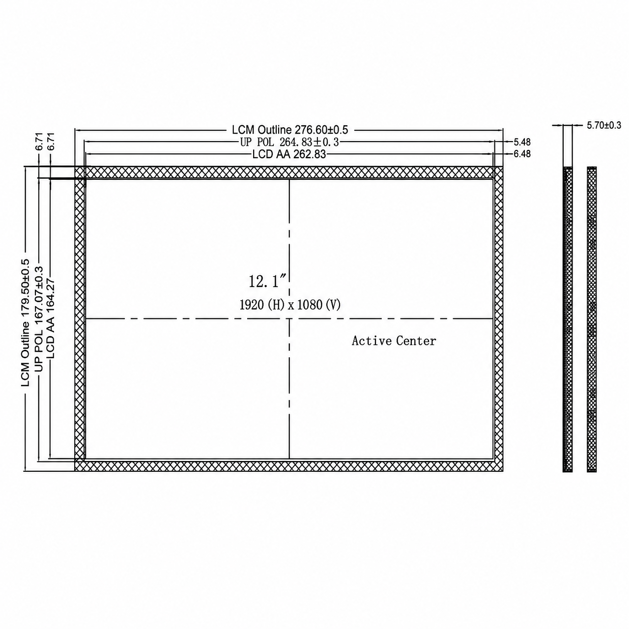 STK121UXFLA037 12.1 дюйм 1920x1080 IPS high brightness high contrast TFT LCD Module