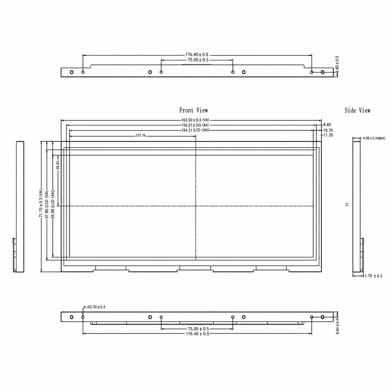 STK139HDFLD001 13.9 дюйм LVDS интерфейс High-brightness sunlight readable Bartype TFT LCD