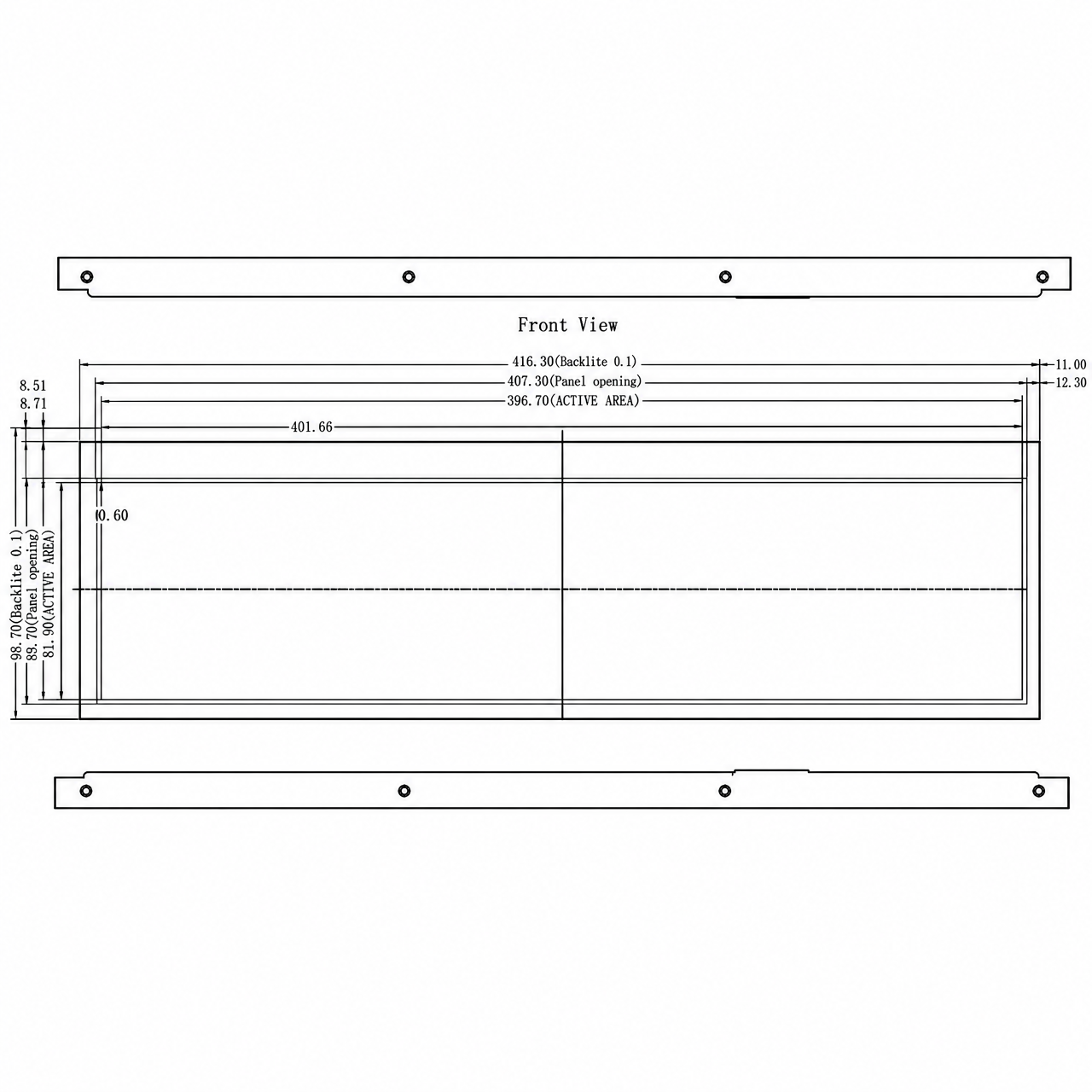STK150HDFLA007 15.0 дюйм IPS 1280x242 LVDS интерфейс high brightness bartype TFT LCD