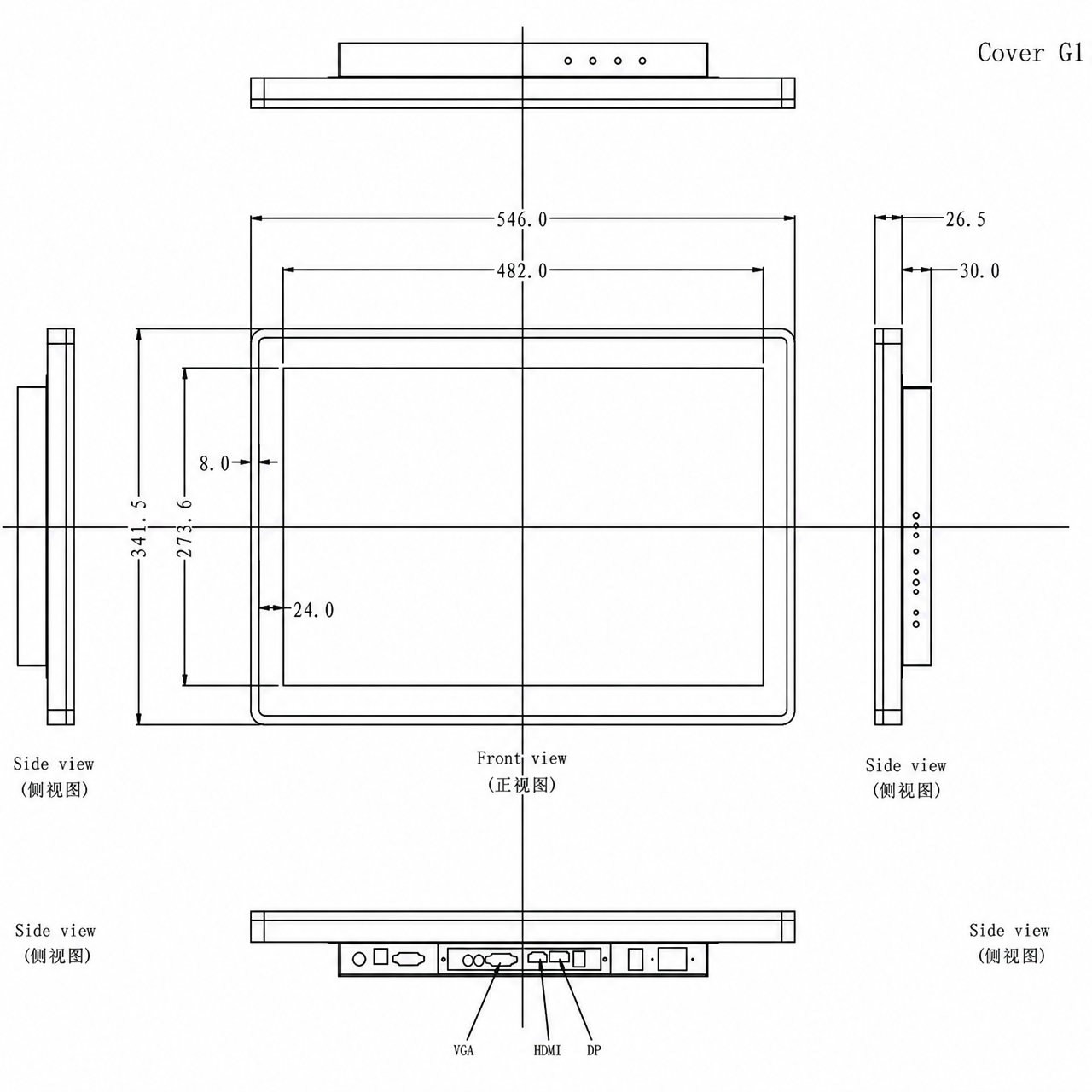 STK215FHFLA023-C007A-Monitor-TR 21.5 дюйм IPS 1920x1080 Flat Monitor 16.7M colors with Capacitive Touch