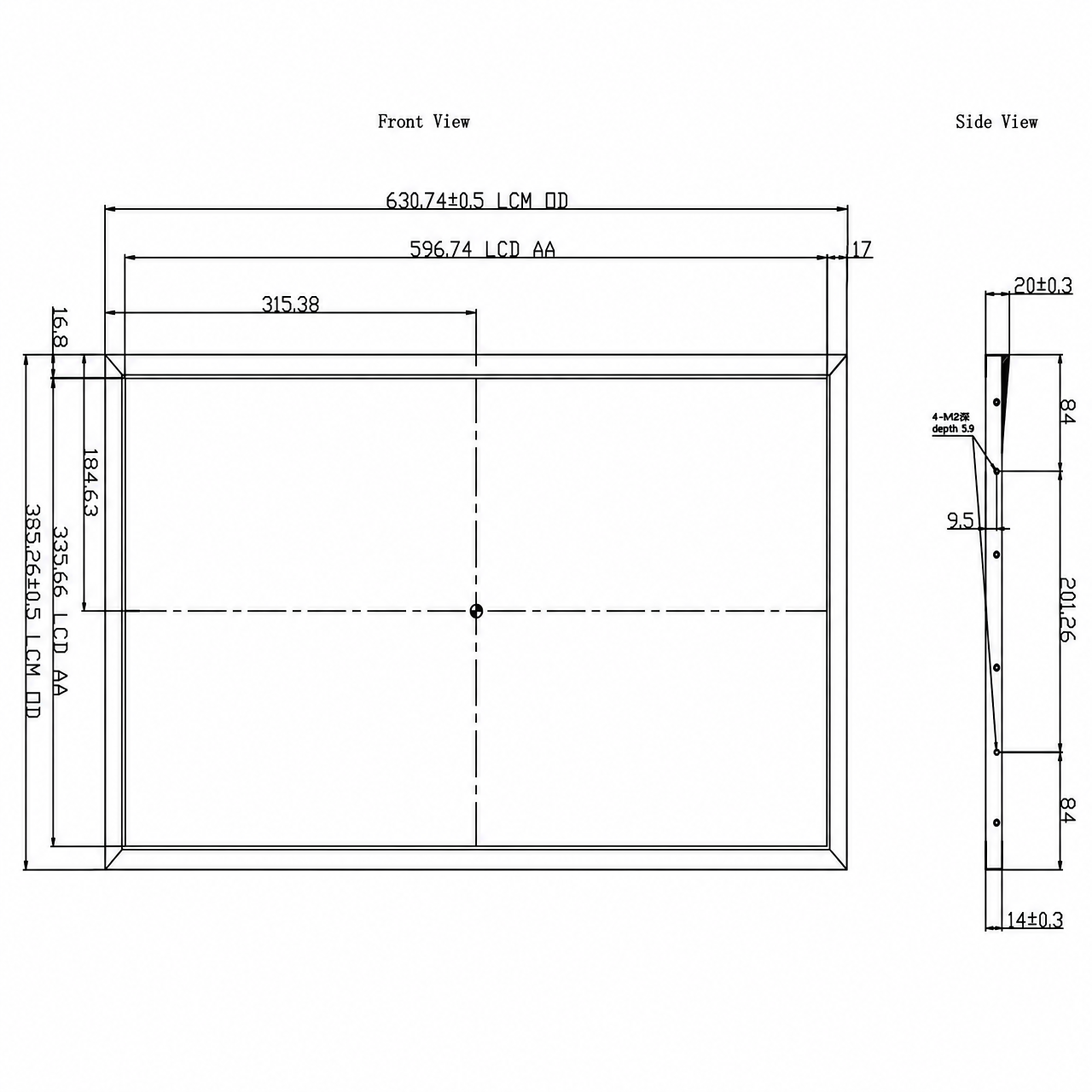 STK270QHFLA029 27 дюйм QHD 2560x1440 High Brightness Industrial TFT LCD Module with LVDS интерфейс