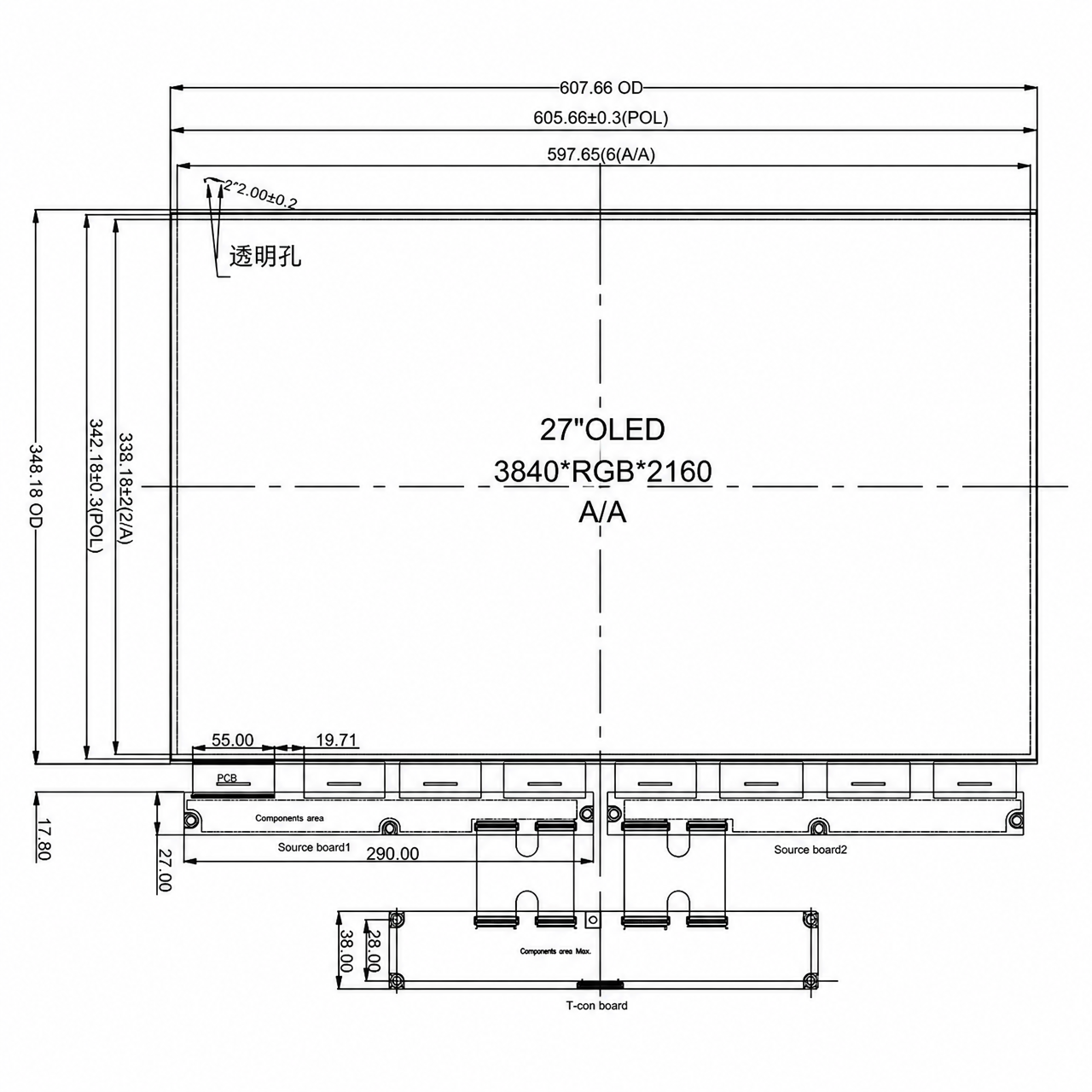 STK270UDOEN003 27 дюйм 3840x2160 EDP интерфейс LTPS AMOLED display