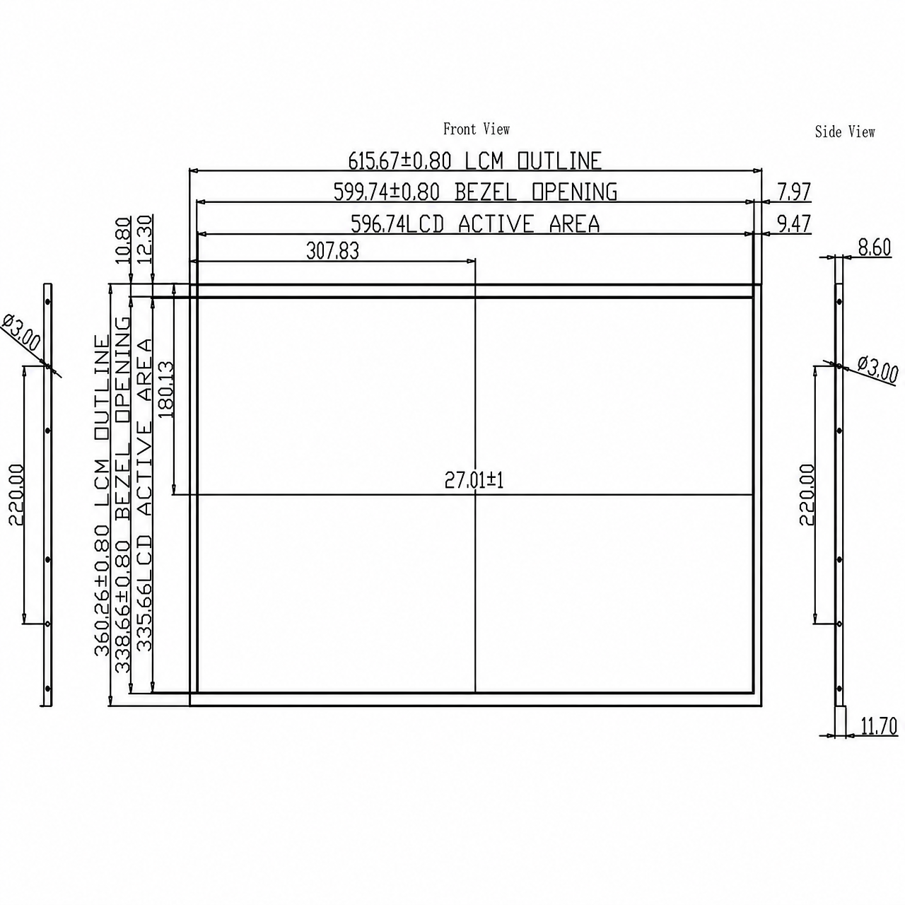 STK270UHFEA023 27 дюйм 3840x2160 EDP интерфейс Medical TFT LCD Module