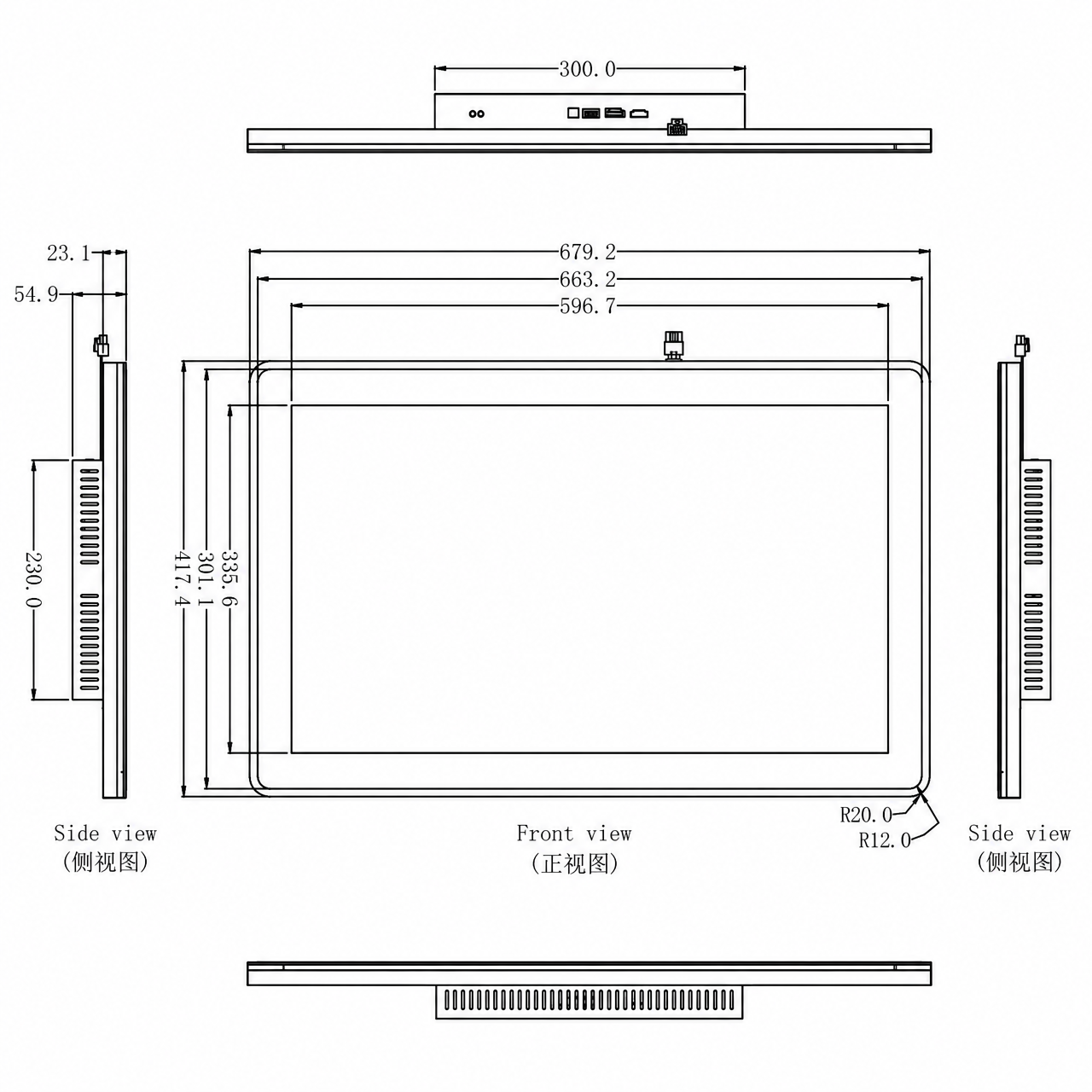 STK270UHFVA018-C007A-Monitor 7 дюйм IPS 3840x2160 Flat Screen Monitor HDMI/DP интерфейс No touch
