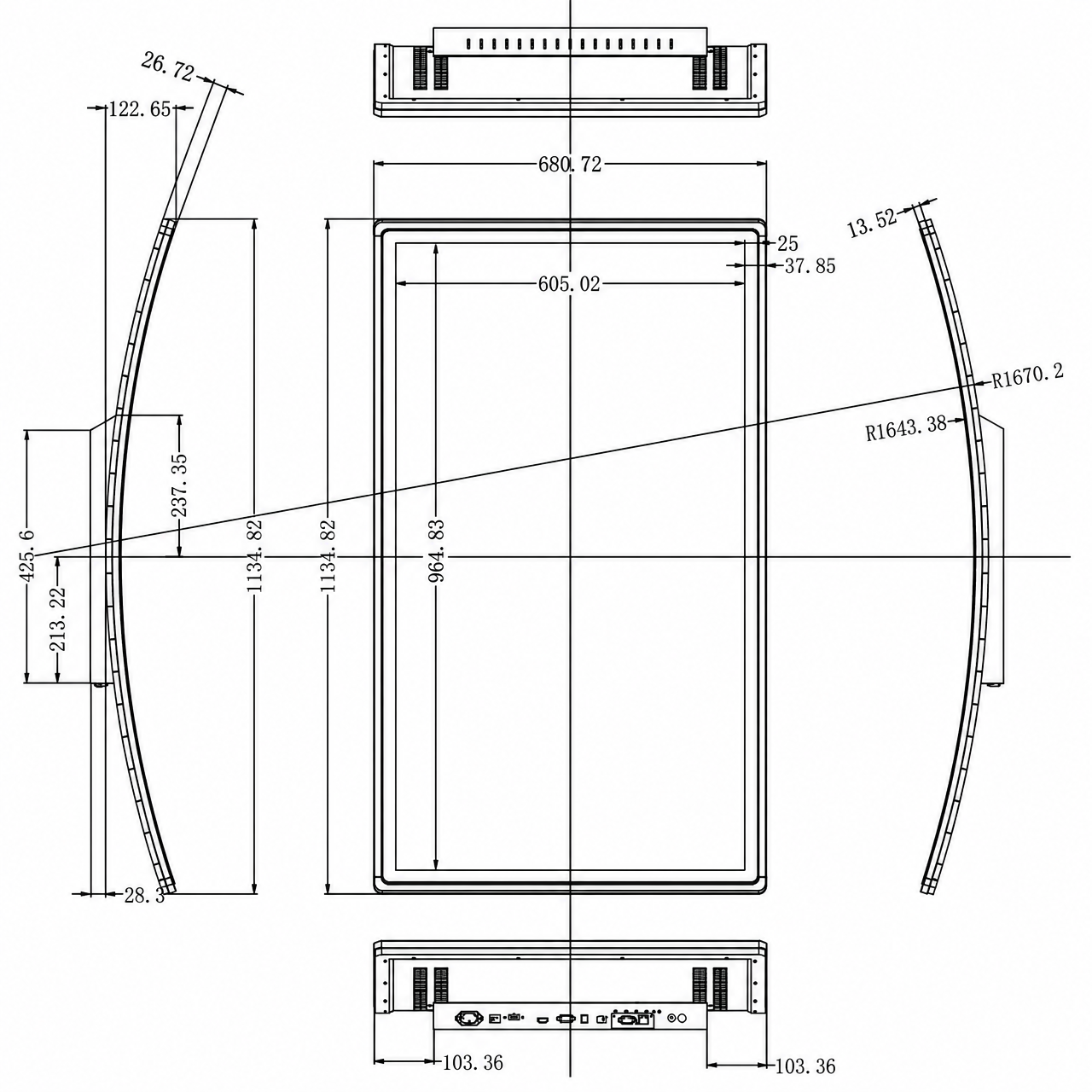STK490UHFVA006-C001A-C1650-Monitor 49 дюйм IPS 3840x2160 C-Curved Monitor Display with Capacitive Touch