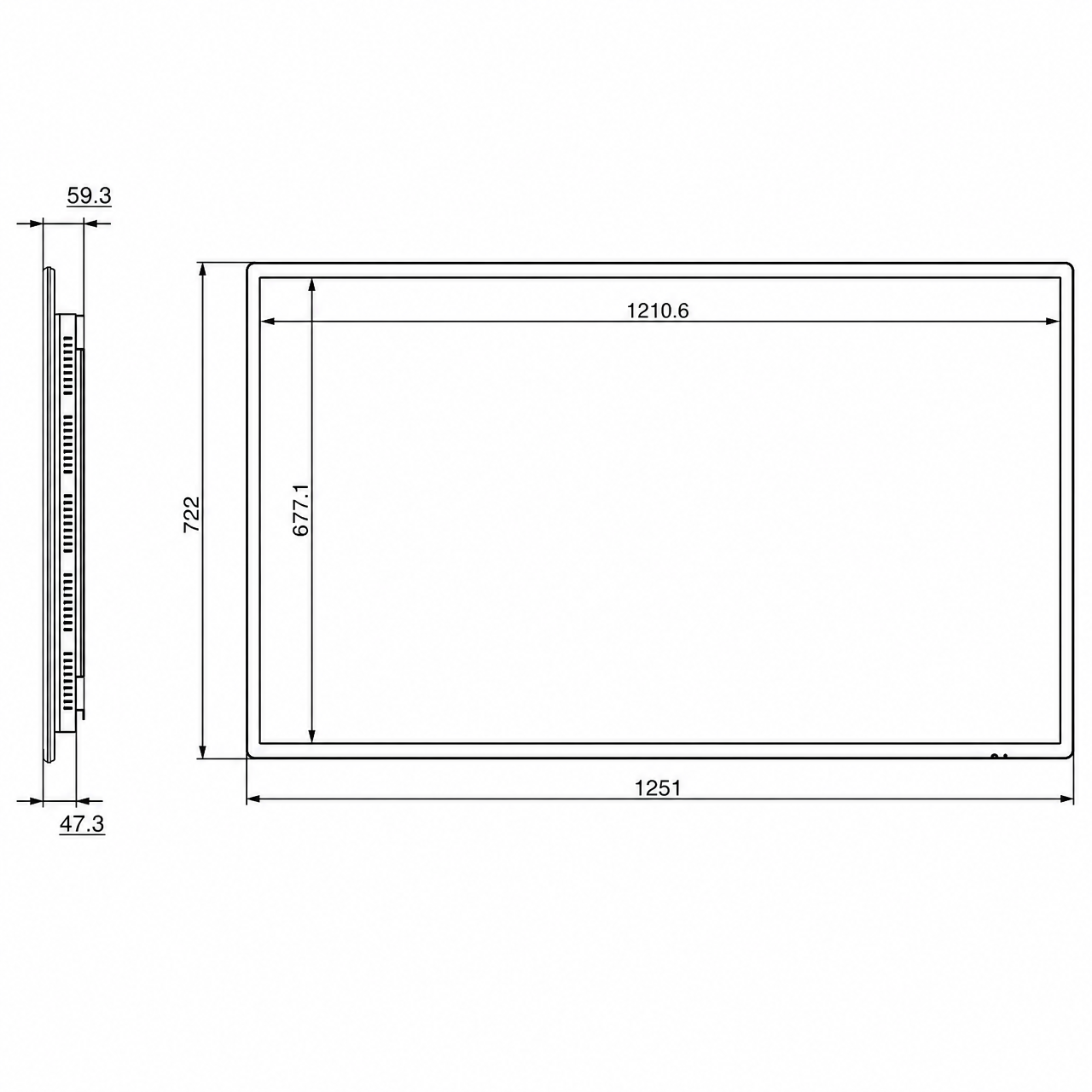STK550WSFVA001-Monitor 55 дюйм 1920x1080 high definition Monitor display with full viewing angle HDMI интерфейс
