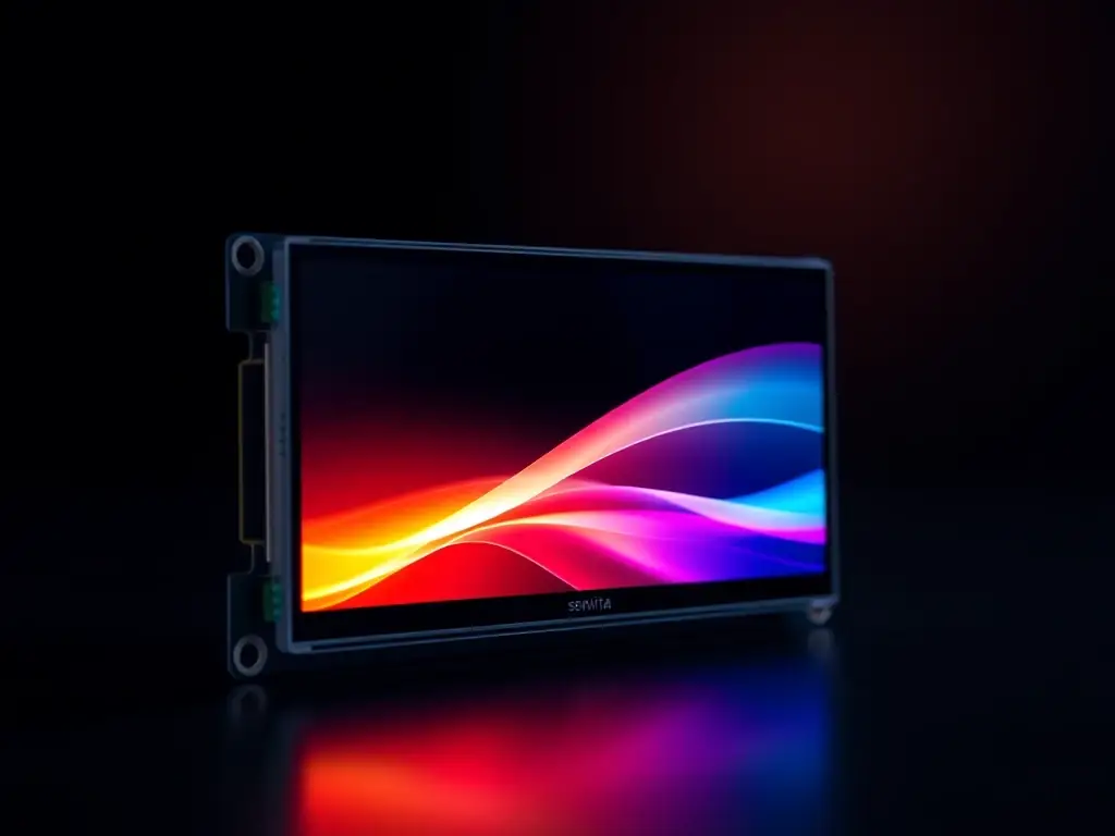 An image displaying a color TFT LCD module in action, highlighting its vibrant display, used to represent Senvita's color TFT LCD module product category.